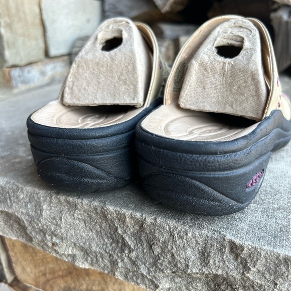 Keen light tan slip on leather Clogs footwear shoes NWOB Sz-6.5. C - Picture 7 of 8